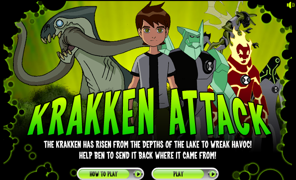 Игра Бен 10 игры - Krakken Attack