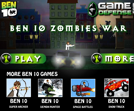 Ben 10 против Зомби - играть онлайн бесплатно в флеш игры.