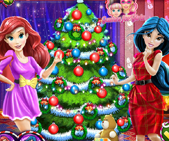Игра Принцессы Дисней и новогодгняя елка