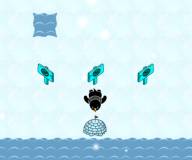 Пингвин скользит по льду