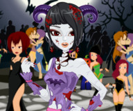 Игры для девочек:Одевалка зомби принцессы