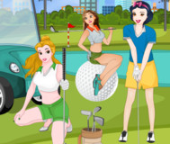Игры для девочек:Принцессы гольф модели