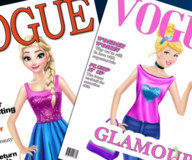Золушка:Эльза и Золушка на обложке журнала Vogue