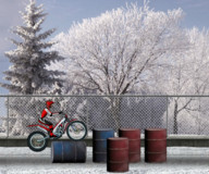 Гонки на мотоциклах:Триал на мотоцикле по снегу
