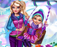 Игры для девочек:Зимние развлечения принцессы