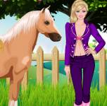 Одевалка Барби и лошади