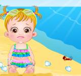 Малышка Хейзел на пляже