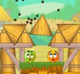 Игры для детей:Спаси апельсин и яблоко