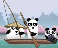 Игры с животными:3 панды в Японии